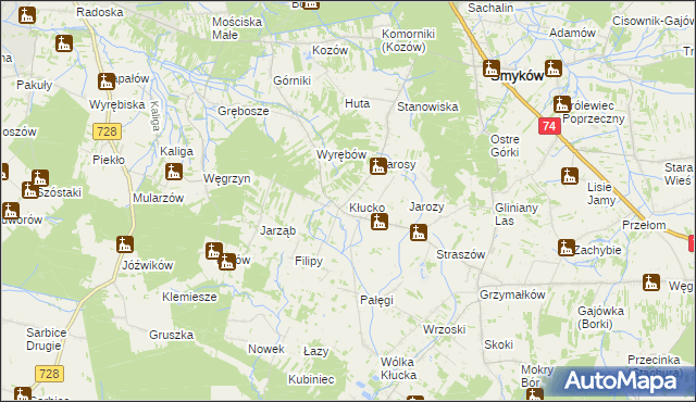 mapa Kłucko, Kłucko na mapie Targeo