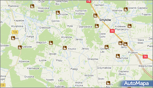 mapa Kłucko-Kolonia, Kłucko-Kolonia na mapie Targeo