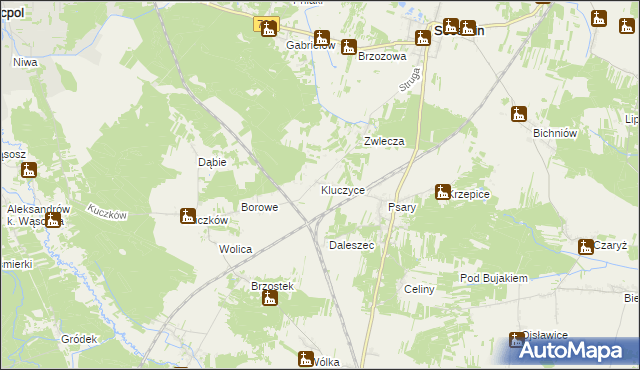 mapa Kluczyce, Kluczyce na mapie Targeo