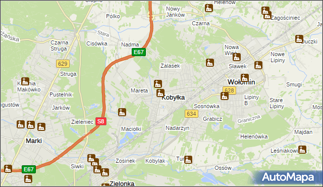 mapa Kobyłka, Kobyłka na mapie Targeo
