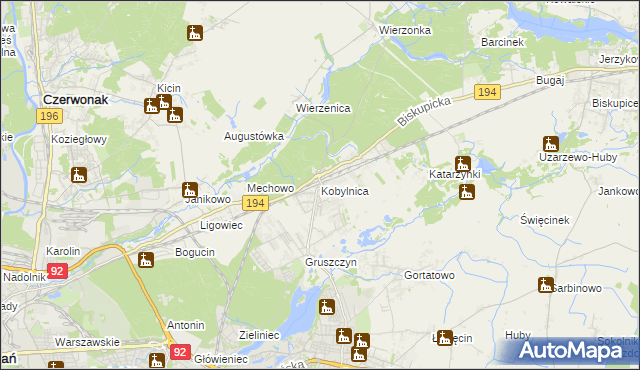 mapa Kobylnica gmina Swarzędz, Kobylnica gmina Swarzędz na mapie Targeo