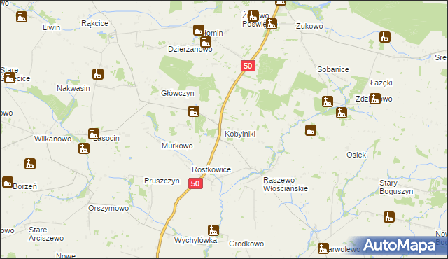 mapa Kobylniki gmina Wyszogród, Kobylniki gmina Wyszogród na mapie Targeo