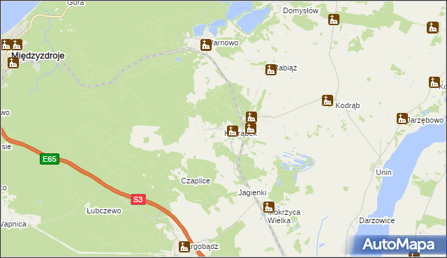 mapa Kodrąbek, Kodrąbek na mapie Targeo