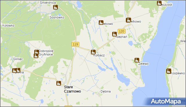 mapa Kołbacz, Kołbacz na mapie Targeo