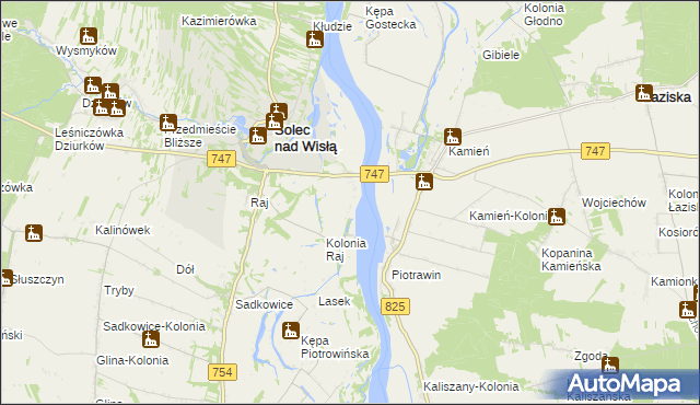 mapa Kolonia Nadwiślańska, Kolonia Nadwiślańska na mapie Targeo