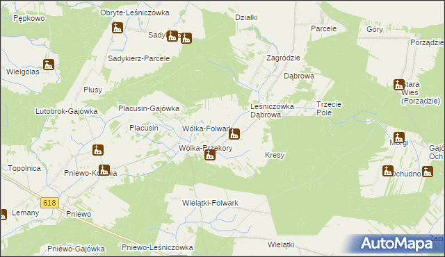 mapa Komorowo gmina Rząśnik, Komorowo gmina Rząśnik na mapie Targeo