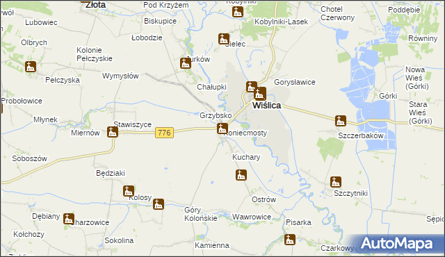 mapa Koniecmosty, Koniecmosty na mapie Targeo