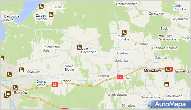 mapa Konstantynów gmina Mniszków, Konstantynów gmina Mniszków na mapie Targeo