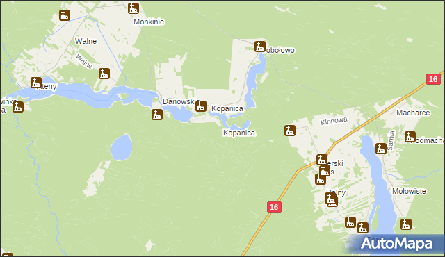 mapa Kopanica gmina Płaska, Kopanica gmina Płaska na mapie Targeo