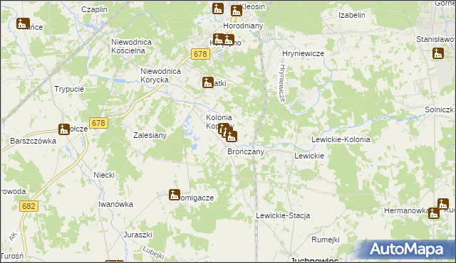 mapa Koplany, Koplany na mapie Targeo