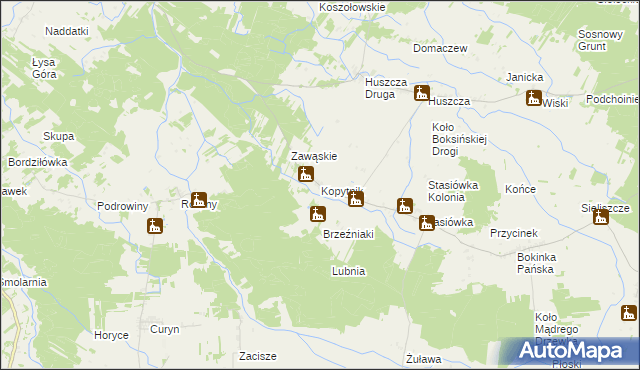 mapa Kopytnik, Kopytnik na mapie Targeo