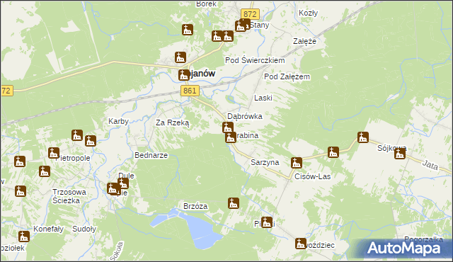 mapa Korabina, Korabina na mapie Targeo