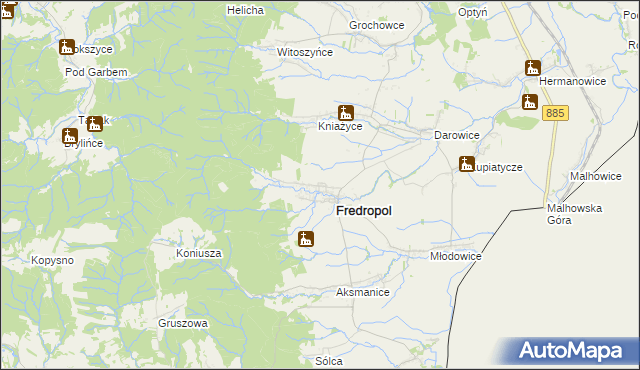 mapa Kormanice, Kormanice na mapie Targeo