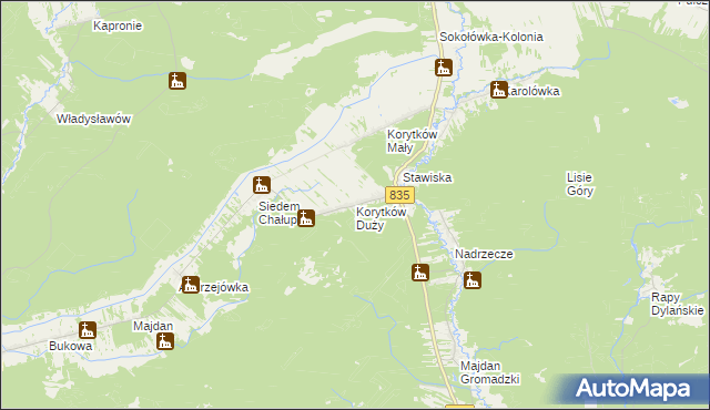 mapa Korytków Duży, Korytków Duży na mapie Targeo