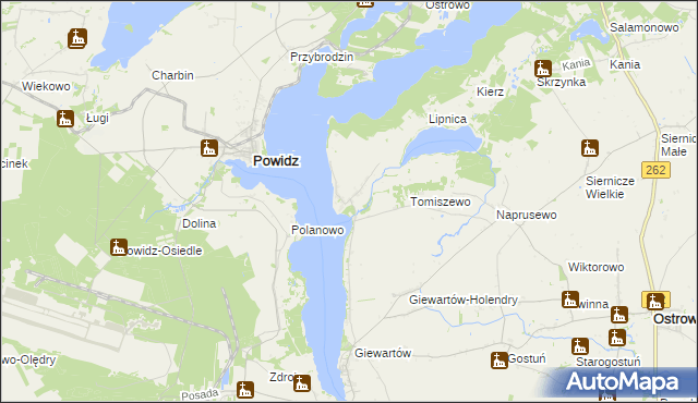 mapa Kosewo gmina Ostrowite, Kosewo gmina Ostrowite na mapie Targeo