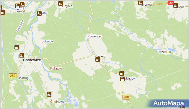 mapa Kosierz, Kosierz na mapie Targeo