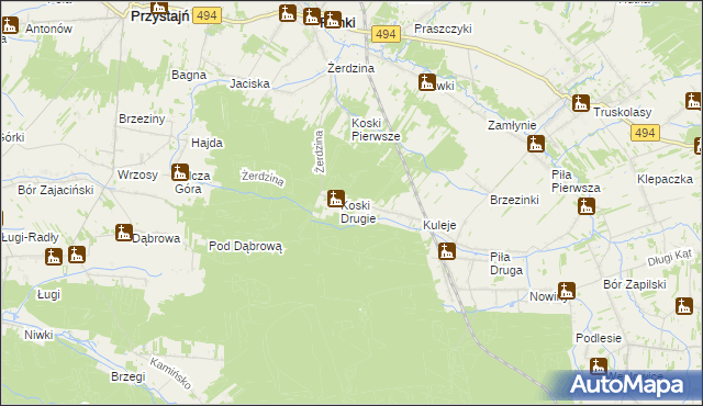 mapa Koski Pierwsze, Koski Pierwsze na mapie Targeo