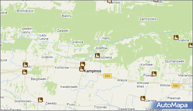 mapa Koszówka, Koszówka na mapie Targeo