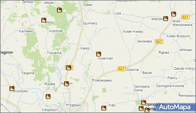 mapa Kotermań, Kotermań na mapie Targeo