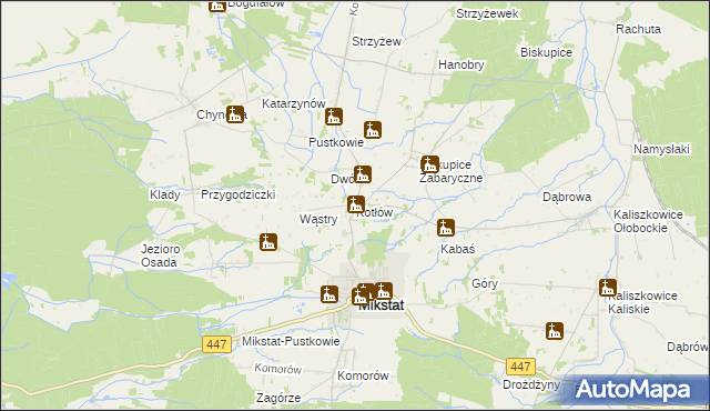 mapa Kotłów, Kotłów na mapie Targeo