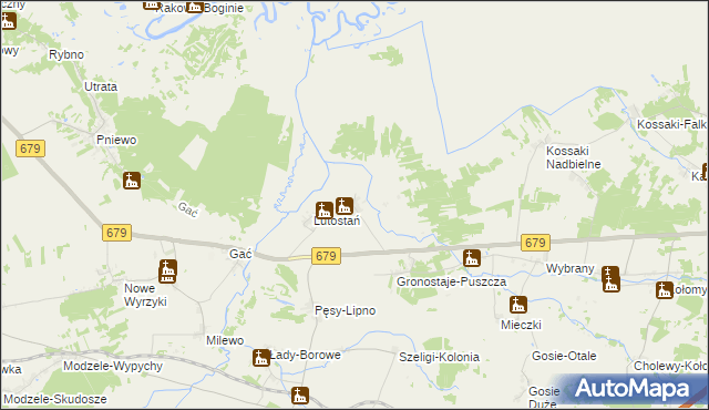 mapa Koty gmina Łomża, Koty gmina Łomża na mapie Targeo