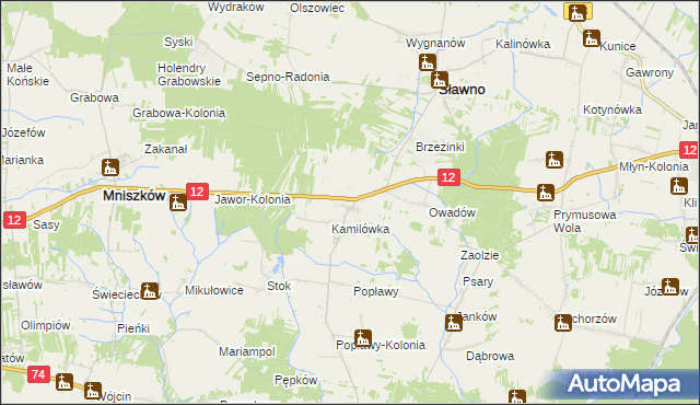 mapa Kozenin, Kozenin na mapie Targeo