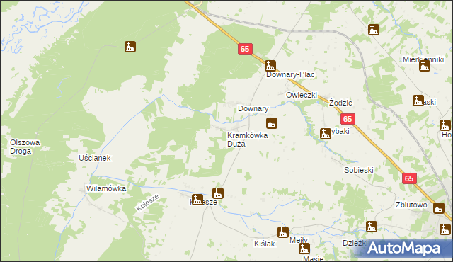 mapa Kramkówka Duża, Kramkówka Duża na mapie Targeo