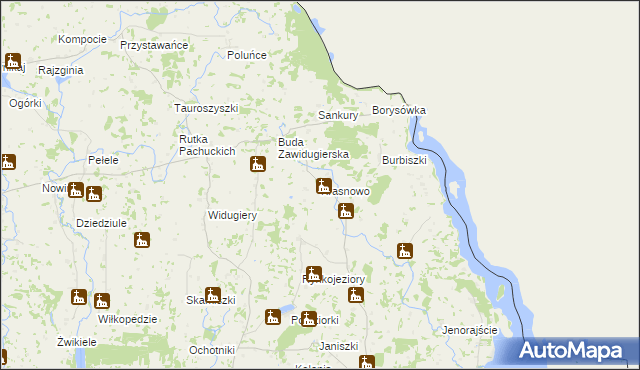 mapa Krasnowo, Krasnowo na mapie Targeo