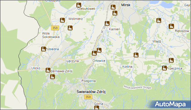 mapa Krobica, Krobica na mapie Targeo