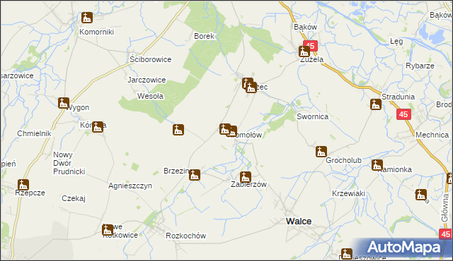 mapa Kromołów, Kromołów na mapie Targeo