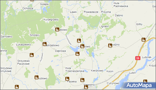 mapa Kruchowo, Kruchowo na mapie Targeo