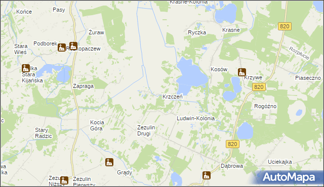 mapa Krzczeń, Krzczeń na mapie Targeo