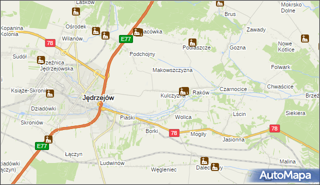 mapa Kulczyzna, Kulczyzna na mapie Targeo