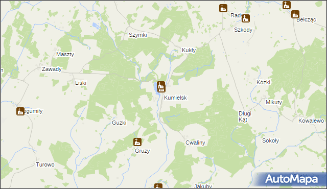 mapa Kumielsk, Kumielsk na mapie Targeo