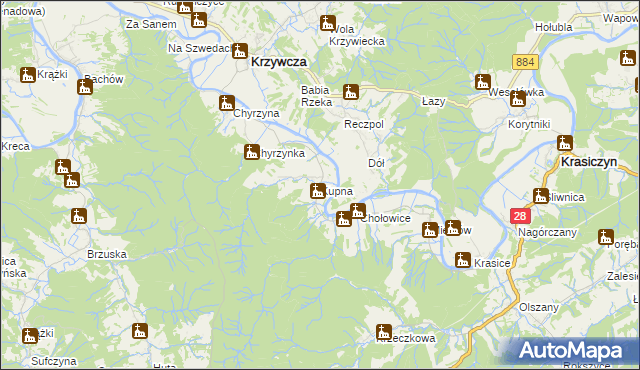 mapa Kupna, Kupna na mapie Targeo