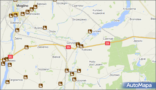 mapa Kwieciszewo, Kwieciszewo na mapie Targeo