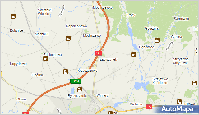 mapa Łabiszynek, Łabiszynek na mapie Targeo