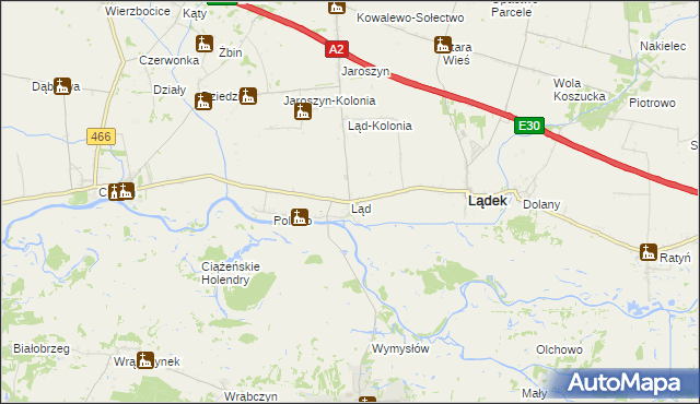 mapa Ląd, Ląd na mapie Targeo