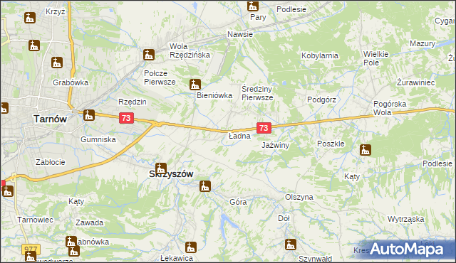 mapa Ładna, Ładna na mapie Targeo