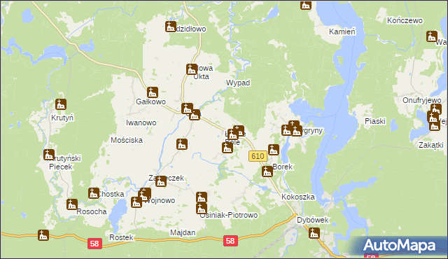 mapa Ładne Pole, Ładne Pole na mapie Targeo