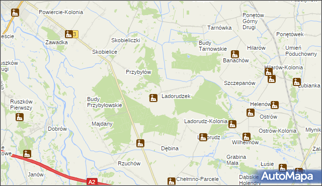 mapa Ladorudzek, Ladorudzek na mapie Targeo