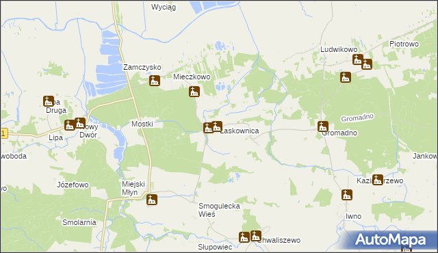 mapa Laskownica, Laskownica na mapie Targeo