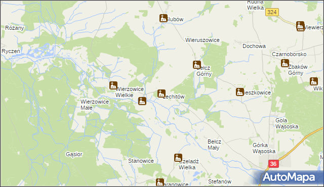 mapa Lechitów, Lechitów na mapie Targeo