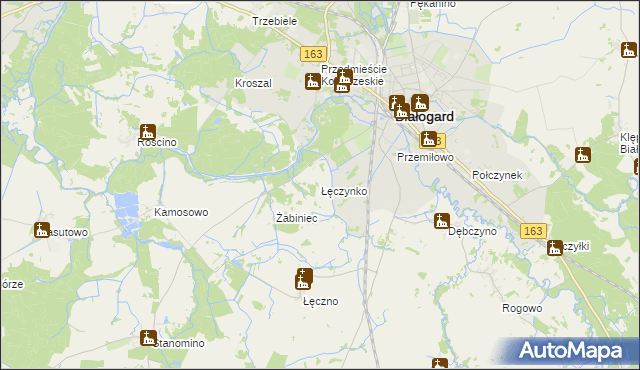 mapa Łęczynko, Łęczynko na mapie Targeo