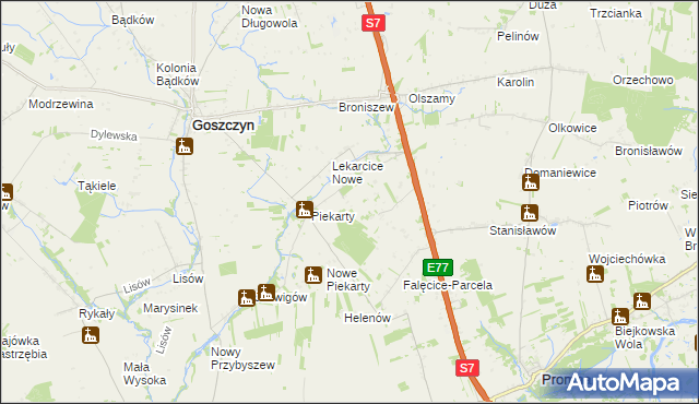 mapa Lekarcice, Lekarcice na mapie Targeo