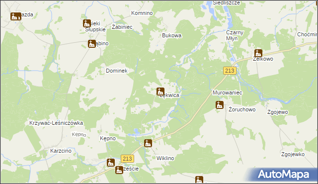 mapa Lękwica, Lękwica na mapie Targeo