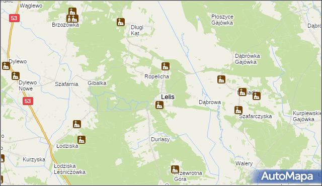 mapa Lelis, Lelis na mapie Targeo
