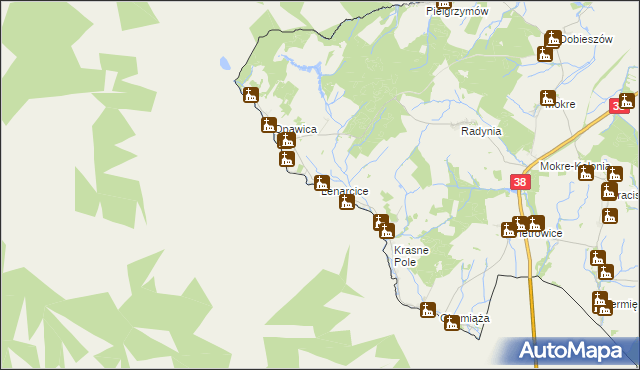 mapa Lenarcice, Lenarcice na mapie Targeo