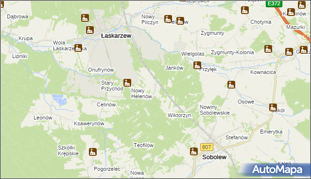 mapa Leokadia, Leokadia na mapie Targeo