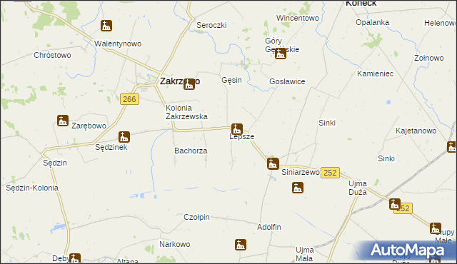 mapa Lepsze, Lepsze na mapie Targeo